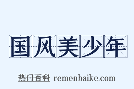 国风美少年是什么意思的图片